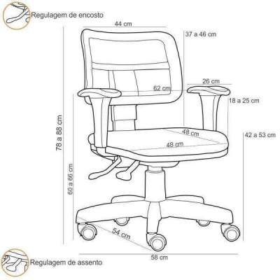 Cadeira ZIP Ergonômica Tela 