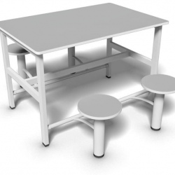 Mesa Refeitório 4 lugares  